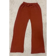 Betimoda Kadın Lastikli Bel Dökümlü Yumuşak Palazzo Pantolon Waffle Kumaş