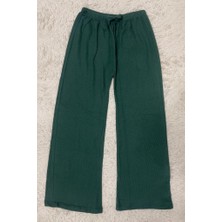 Betimoda Kadın Lastikli Bel Dökümlü Yumuşak Palazzo Pantolon Waffle Kumaş