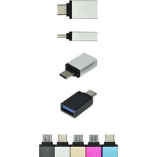 Amida USB To-Type C 3.0 (Yüksek Hızlı) Veri Aktarımı Otg Çevirici Dönüştürücü Adaptör