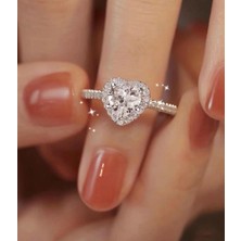 Pulsar Star Kalpli Ayarlanabilir Ciddi Ilişki Yüzüğü Kalpli Yüzük