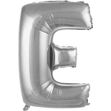 Ürün Limanı E Harfi 36 cm Gümüş Folyo Balon