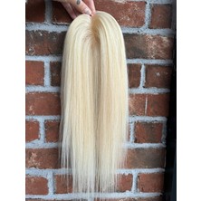 Peruk Market Komple Tepe Kısmı Baby Taban Her Yöne Ayrımlı Full Cilt Görünümlü Tepelik Platin