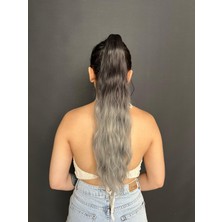 Peruk Market Mini Mandallı Tokalı Postiş At Kuyruğu Wag Dalgalı Model Tak ve Çık