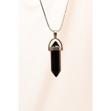 Royaleks Onix Doğal Taşı Zincirli El Yapımı Tasarımlı Kolye Uç: 3,5 cm Zincir: 20 cm Kutulu