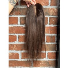 Peruk Market Komple Tepe Kısmı Baby Taban Her Yöne Ayrımlı Full Cilt Görünümlü Tepelik Doğal Ton 2