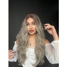 Peruk Market Kumral Işıltılı Tül Peruk Doğal Görünümlü Fiber Peruk