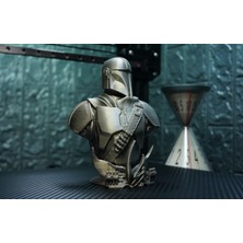 3D Layer Craft The Mandalorian Mando Boyalı Büst Figür 15 cm