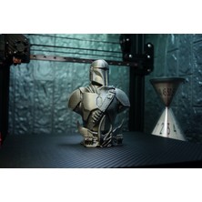 3D Layer Craft The Mandalorian Mando Boyalı Büst Figür 15 cm