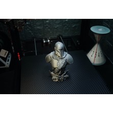 3D Layer Craft The Mandalorian Mando Boyalı Büst Figür 15 cm