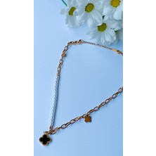 Esu Accessory Kenarı Inci Detay Kolye.