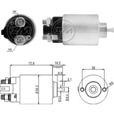 Zm 12V Marş Otomatiği (Gövde 50 Mm) (2 Delik-Soketli-Sol) Hyundaı-Kıa