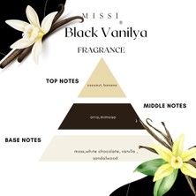 Missi 500 ml Siyah Silindir Şişe Gül Seramik Taşlı Black Vanilya Oda Kokusu