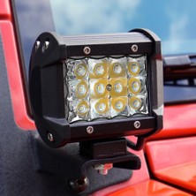 C9 Off Road 18 W Çift Sıra 12 Led Beyaz Turuncu 10 cm 2'li