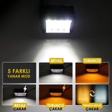 C9 Off Road 18 W Çift Sıra 12 Led Beyaz Turuncu 10 cm 2'li