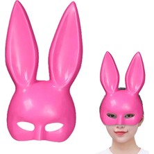 Ynt İthalat Pembe Renk Ekstra Lüks Uzun Tavşan Maskesi 35X16 cm