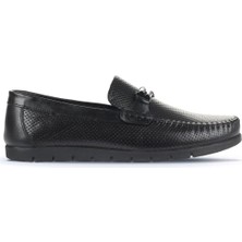 Bueno Shoes Siyah Deri Erkek Loafer 21MA96