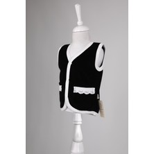 Pino Baby Kadife Dantelli Cepli Yelek 3296