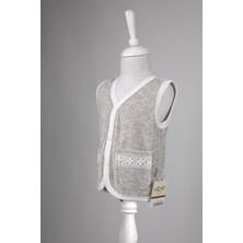 Pino Baby Kadife Dantelli Cepli Yelek 3296