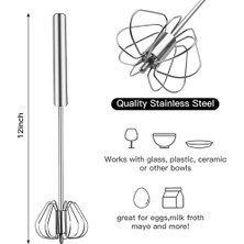 Monody Çırpma Teli, Paslanmaz Çelik Yumurta Çırpıcı, El Itmeli Döner Yumurta Çırpma Blenderi, Krema Yapımı Için Kolay Çırpma Mikseri Karıştırıcı (Yurt Dışından)
