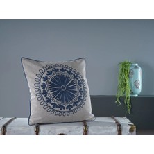 Doqu Home Pandora Anatolia Kırlent 50 x 50 cm - Indigo