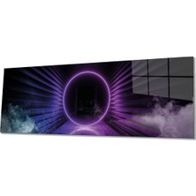 Rosyvien Geometrik Desenler Şık Panoramik Cam Tablo, Ev Ofis Duvar Dekoru, Hediyelik Dayanıklı Temperli Cam