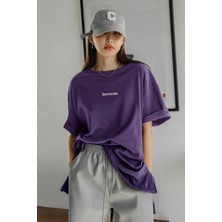 Teenage Millionaire Kadın Spectacular Mor Oversize Salas T-Shirt