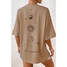 Teenage Millionaire Kadın The Moon Camel Bisiklet Yaka Oversize Salas T-Shirt