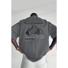 Teenage Millionaire Erkek Gri Oversize T-Shirt Kısa Kol Grafik Desenli Günlük Kullanım İçin