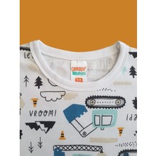 Çamaşır Bahçesi Kısa Kollu Desenli Çocuk Pijama Takım #baskılıçocukpijamatakım #kepçedesenlipijama #çamaşırbahçesi