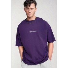 Teenage Millionaire Erkek Spectacular Mor Oversize Salas T-Shirt