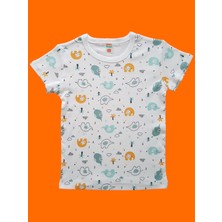 Çamaşır Bahçesi Kısa Kollu Desenli Çocuk Pijama Takım #baskılıçocukpijamatakım #kepçedesenlipijama #çamaşırbahçesi
