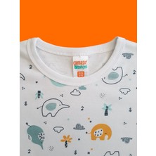 Çamaşır Bahçesi Kısa Kollu Desenli Çocuk Pijama Takım #baskılıçocukpijamatakım #kepçedesenlipijama #çamaşırbahçesi