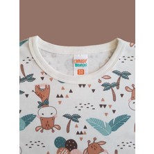 Çamaşır Bahçesi Kısa Kollu Desenli Çocuk Pijama Takım #baskılıçocukpijamatakım #kepçedesenlipijama #çamaşırbahçesi