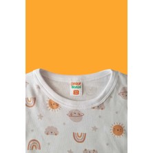 Çamaşır Bahçesi Kısa Kollu Desenli Çocuk Pijama Takım #baskılıçocukpijamatakım #kepçedesenlipijama #çamaşırbahçesi