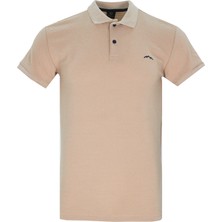 Varetta Erkek Taba Polo Yaka Yazlık Pamuklu Kısa Kollu T Shirt