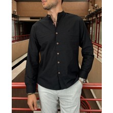 İnpool Erkek, Slim Fit, Dar Kesim, Hakim Yaka, Old Money Culture, Pamuklu, Keten Dokuma Gömlek 24INPG09