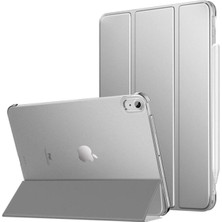 Fogy iPad 11 İnç M2 2024 Uyumlu Kılıf Kapaklı İnce Arkası Şeffaf Mat Uyku Modlu