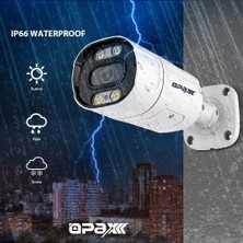 OPAX -3547 3Mp Poe Ip Tft Cardlı H.265+ 4 Warm Lıght Full Color 3.6 mm Metal Bullet Camera