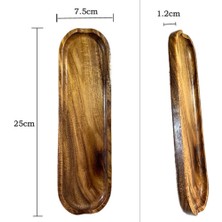 Fiona Tik Dikdörtgen Ahşap Tabak Küçük Yapraklı Meyve Tabağı Atıştırmalık Tabağı Ahşap Tepsi Suşi Tabağı Kaşık Raf (Yurt Dışından)