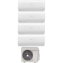 Bosch A++ 36000 BTU 1 Dış + 4 Iç Ünite 9000 + 9000 + 9000 + 9000 BTU Multi Inverter Klima