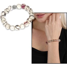 Gümüş Hediye Al Kişiye Özel Saç Teli Içerir Kadın Bileklik