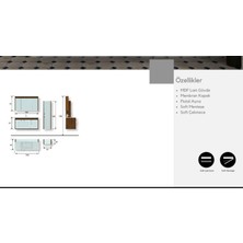 Evros Hitit  Banyo Dolabı 100 cm  Boy Dolabı Dahil