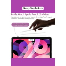 Fuchsia iPad Air 11 Inç 6. Nesil M2 Çip Uyumlu Akıllı Smart Cover Tablet Kılıfı