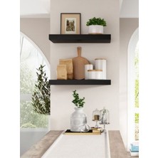 Yggdrasil Home Decor Dekoratif Doğal Ahşap  2’li  Takım 55x15x4 cm  (Gizli Aparatlı Raf)