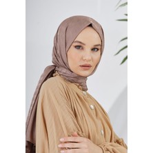 Loryan Scarf Floş Jakar Serisi Kazayağı Desenli Şal