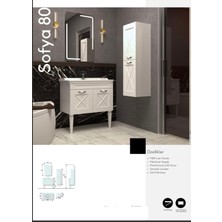 Evros Sofya 80 cm Banyo Dolabı Boy Dolabı