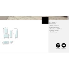 Evros Sofya 80 cm Banyo Dolabı Boy Dolabı