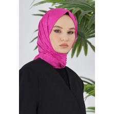 Loryan Scarf Floş Jakar Serisi Kazayağı Desenli Şal