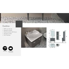 Evros Sofya 65 cm Banyo Dolabı