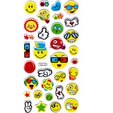 Limmy Sticker Kabartmalı Stiker Defter Planlayıcı Etiket LDG001 17 x 9 cm Havalı Emoji